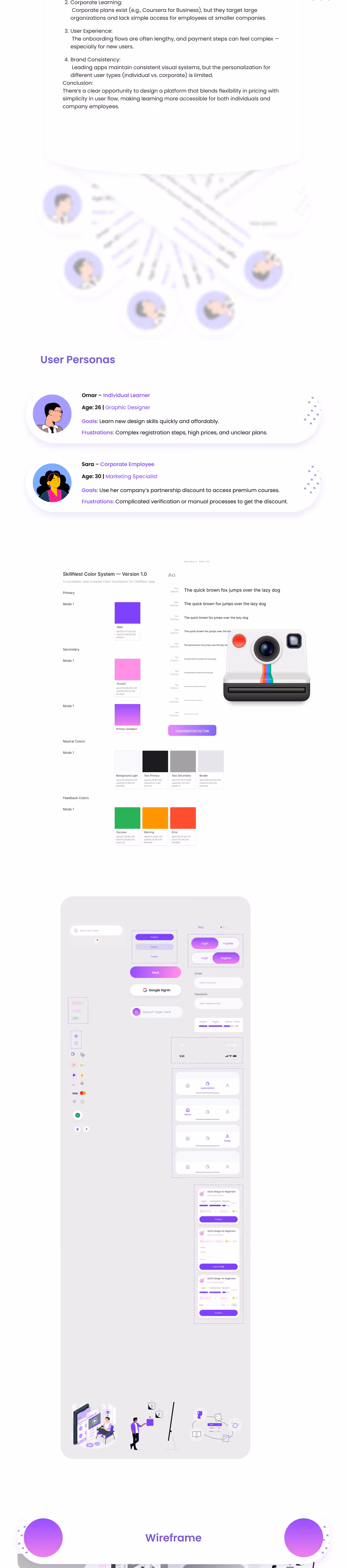 SkillNest UI/UX case study by Taqweed studio, continued - part 2 of 4