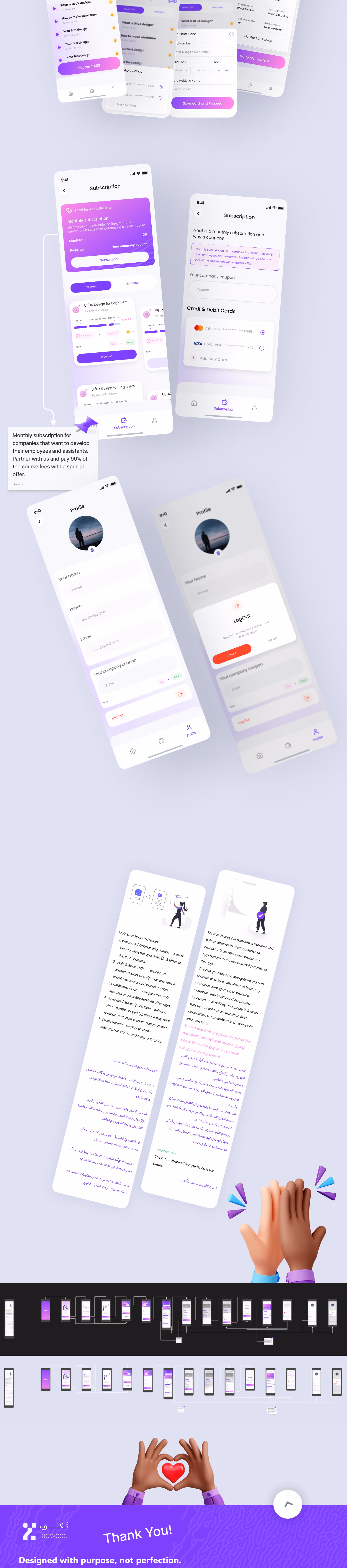 SkillNest UI/UX case study by Taqweed studio, continued - part 4 of 4